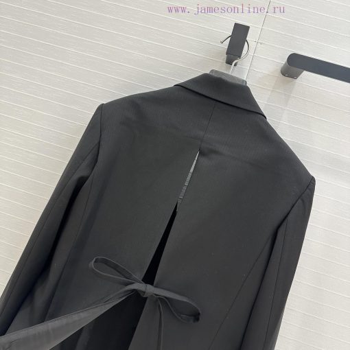 Highly Recommended BW75829 Lo * Early Spring New Black Striped Suit Jacket With A Back Slit And 9ngcz83n - Image 10