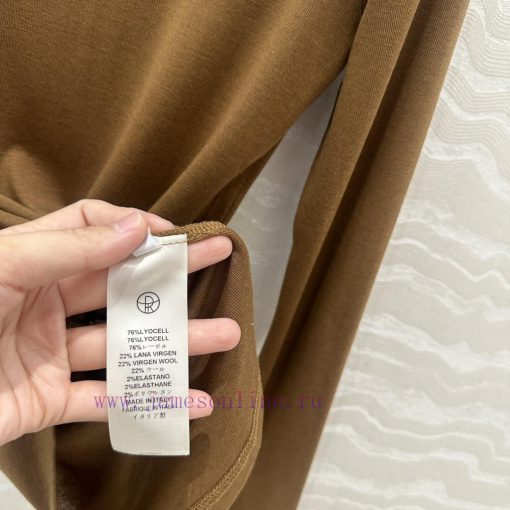 AT73538 Row Wind Paper Sheet People's Wear Imported Tencel Wool Base Sweater Super Slimming Too 1ctuz1e2 - Image 9