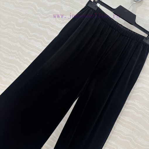 AK75373 Row Style Loose Fitting Pants Imported Velvet Wide Leg Straight Leg Pants Minimalist St akz7jqjp - Image 4