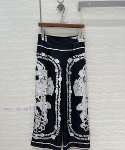 A75832 Hermes 25s Early Spring New Product Brides Gala En Fleurs Printed Silk Wide Leg Straight 36sk79cl