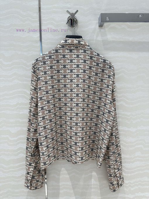 AC75837 CE Triumphal Arch Printed Real Shirt Imported 100% Silk Twill Texture Superb Temperamen q31a3c4i - Image 10