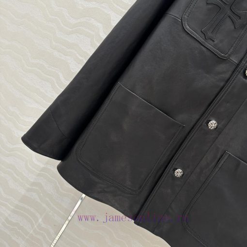 High End AW75852 Big Power Private Clothes The Same Retro Modern Essential Leather Coat Croce H k4nn8iyh - Image 6