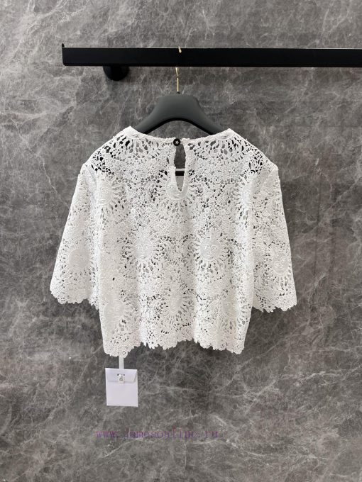 ZT60361 Dior 25Ss Spring/Summer New Sun Goddess Series Water Soluble Flower Short Top | Produce ogitj6e1 - Image 3