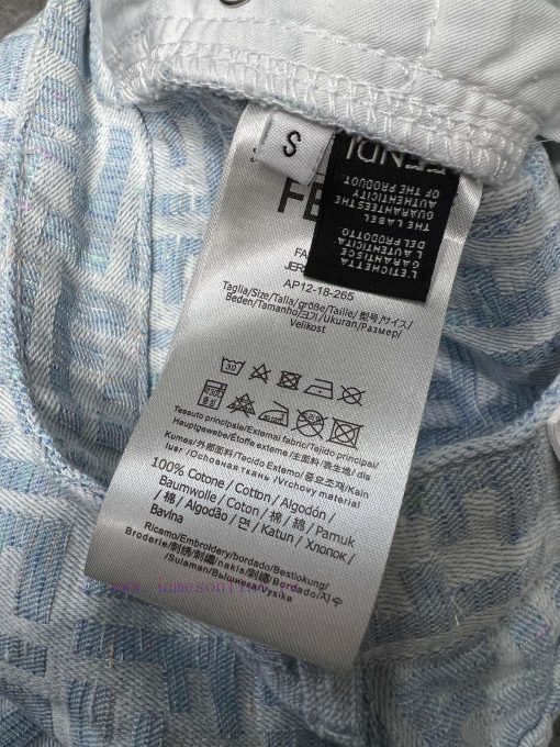 ZK60360 Fendi 25Ss Early Spring New Light Color Jacquard Full Print Denim Shorts 丨 Produced Wit 75q58oc5 - Image 10