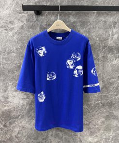 ZT60366 Burberry 25Ss Summer New Rose Printed Short Sleeve Loose Edition Round Neck T-shirt | D ycvtzq39