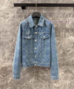 ZW60368 Dior 25Ss Early Spring New Tengge Pattern Denim Jacket | YB Developed Diamond Pattern P 6babkzwt