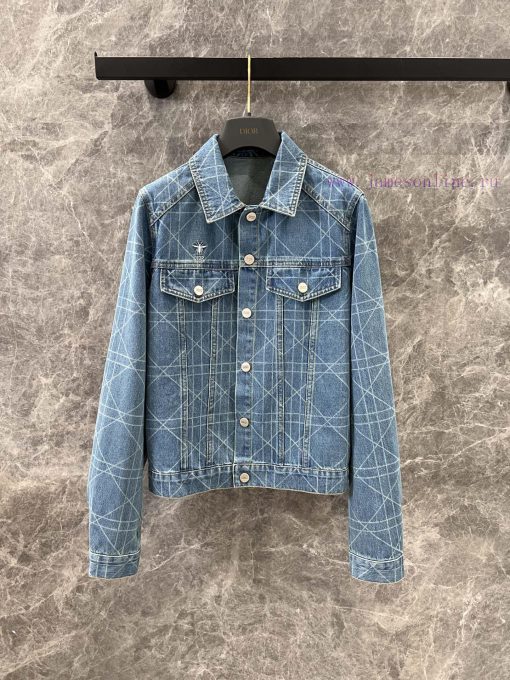 ZW60368 Dior 25Ss Early Spring New Tengge Pattern Denim Jacket | YB Developed Diamond Pattern P 6babkzwt