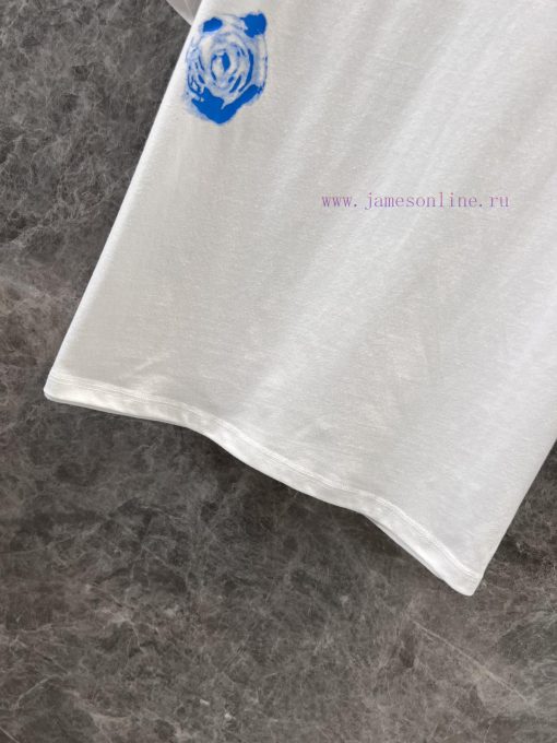 ZT60366 Burberry 25Ss Summer New Rose Printed Short Sleeve Loose Edition Round Neck T-shirt | D cxsc7bor - Image 8