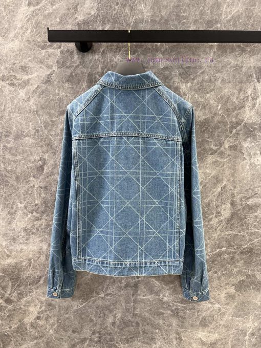 ZW60368 Dior 25Ss Early Spring New Tengge Pattern Denim Jacket | YB Developed Diamond Pattern P 6babkzwt - Image 4