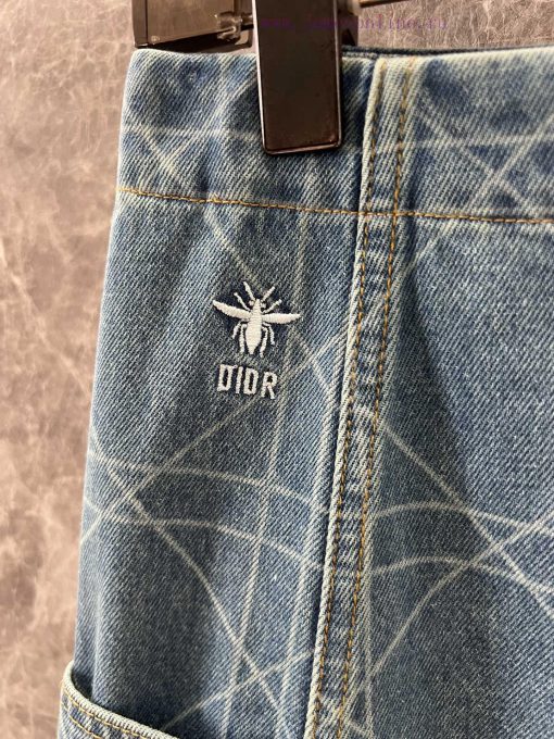 ZB60369 Dior 25Ss Early Spring New Tengge Pattern Denim Jacket | YB Developed Diamond Pattern P 7811o4v9 - Image 6