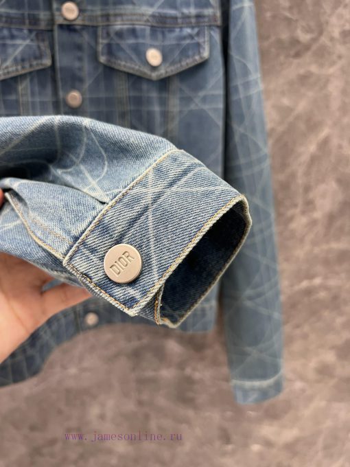 ZW60368 Dior 25Ss Early Spring New Tengge Pattern Denim Jacket | YB Developed Diamond Pattern P 6babkzwt - Image 8