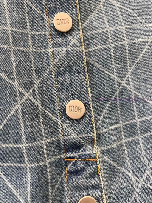 ZB60369 Dior 25Ss Early Spring New Tengge Pattern Denim Jacket | YB Developed Diamond Pattern P 7811o4v9 - Image 7