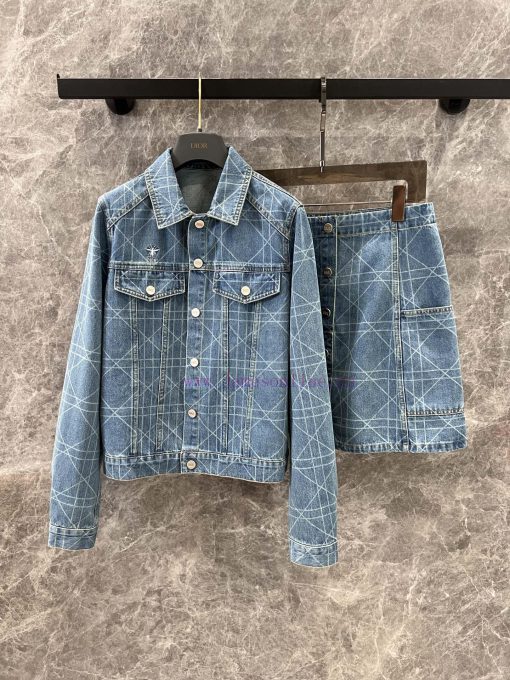 ZW60368 Dior 25Ss Early Spring New Tengge Pattern Denim Jacket | YB Developed Diamond Pattern P 6babkzwt - Image 9