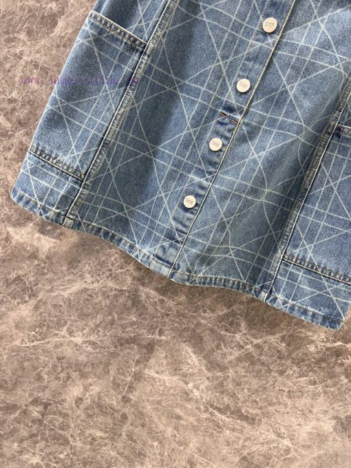 ZB60369 Dior 25Ss Early Spring New Tengge Pattern Denim Jacket | YB Developed Diamond Pattern P 7811o4v9 - Image 8