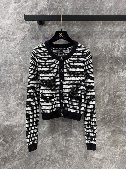 ZW60372 Chanel 25p Holiday Limited Edition New Product Classic Hollow Hook Weaving Stripe Knitt rtxsiili