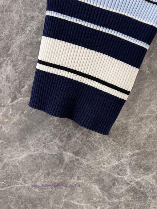 ZT60371 Chanel 25Ss Spring/Summer New Women's Round Neck Short Striped Strap Tank Top | Produce hk0dgxq9 - Image 8