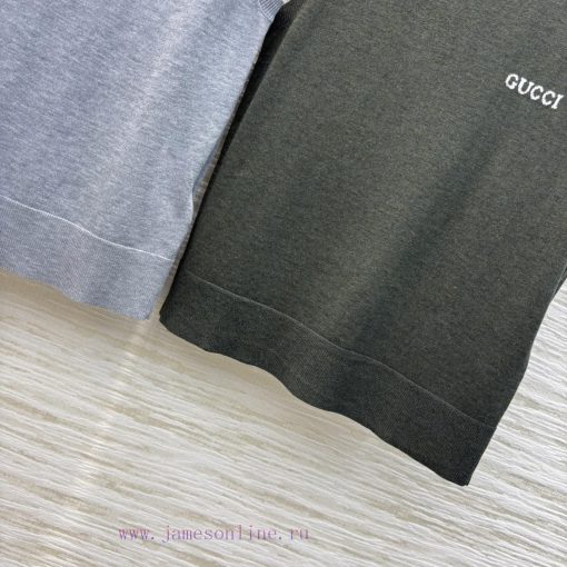 CT75857 Gucci 25 Spring/Summer New Collection Letter Decorated Round Neck Knitted Vest With Log mvds0yjn - Image 8