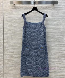 CL75863 Gucci 25 Spring/Summer Blue Knit Vest Dress Is Very Comfortable To Wear And Slim Withou 822okqsb