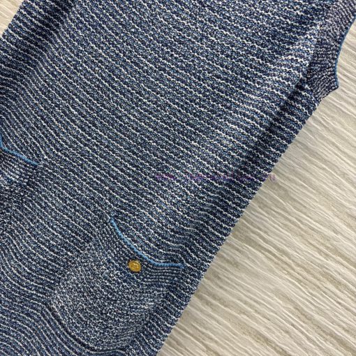 CL75863 Gucci 25 Spring/Summer Blue Knit Vest Dress Is Very Comfortable To Wear And Slim Withou 822okqsb - Image 7