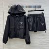 CT75866 Prada 25 Early Spring New Collection Popular Nylon Casual Suit Hooded Shoulder Jacket+h 9prn7pbg