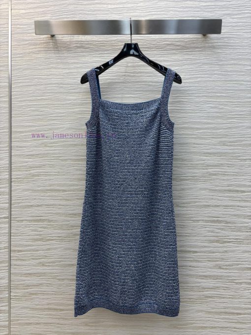 CL75863 Gucci 25 Spring/Summer Blue Knit Vest Dress Is Very Comfortable To Wear And Slim Withou 822okqsb - Image 9