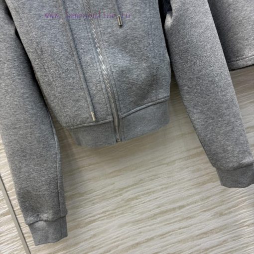 CT75867 Prada 25 Early Spring New Collection Triangle Logo Hoodie Set Hooded Zipper Coat+High W txcaxz6r - Image 7