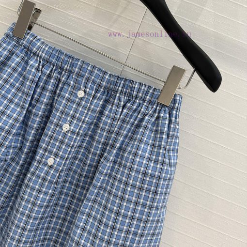 Hot Selling Recommendation BB75870 Youth Intellectual Style Blue Checkered Half Skirt Imported 68be61rv - Image 7