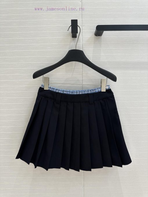 Hot Selling Recommendation BB75872 Mi * Early Spring New Product Youth Girl's Style Blue Grid D n4w5cbgz