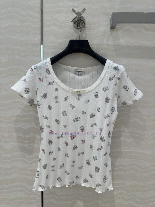 Top Selling Recommendation: AT73157 Coco Chanel Sheer Cotton Top A Must-have White Rich And Bea fc2968cv - Image 2