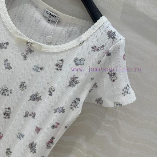 Top Selling Recommendation: AT73157 Coco Chanel Sheer Cotton Top A Must-have White Rich And Bea fc2968cv - Image 4