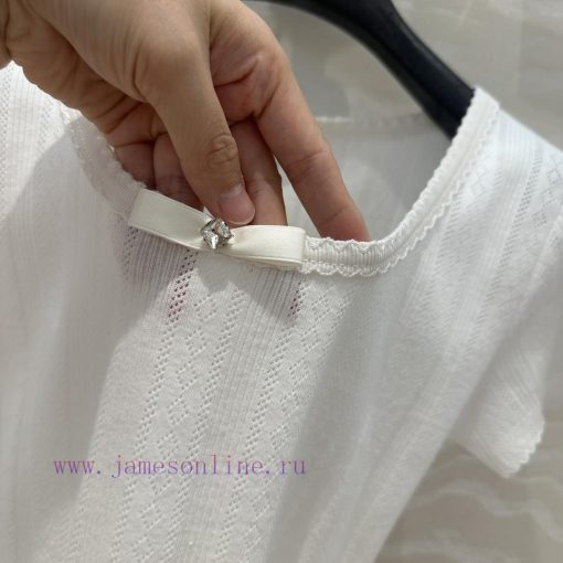 Top Selling Recommendation: AT73158 Coco Chanel Sheer Cotton Top A Must-have Item For White Wea g8109z0r - Image 7