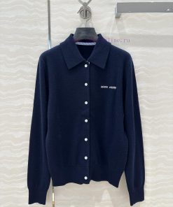 Hot Selling Recommendation: AT73701 Miu Miu Girls' Wear Cashmere Polo Collar Small Cardigan Imp 7dfvz9s6