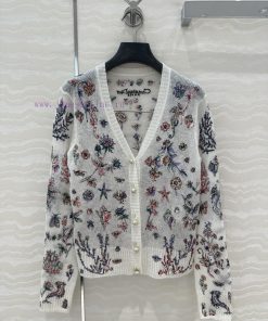 AW73587 Miss D Ceiling Premium Mulberry Hairy V-neck Small Cardigan Super Heavy Craftsmanship P pwcqs4aj
