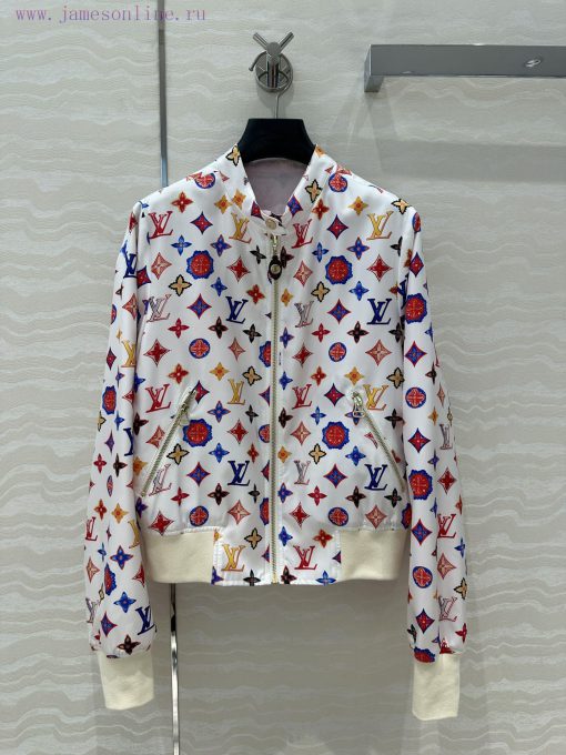 AW75878 New Color Scheme For Immortal Appearance: Louis Vuitton MONOGRAM Printed Silk Jacket Do adbq8tmt - Image 2