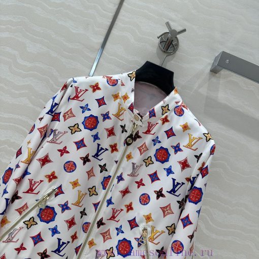 AW75878 New Color Scheme For Immortal Appearance: Louis Vuitton MONOGRAM Printed Silk Jacket Do adbq8tmt - Image 3