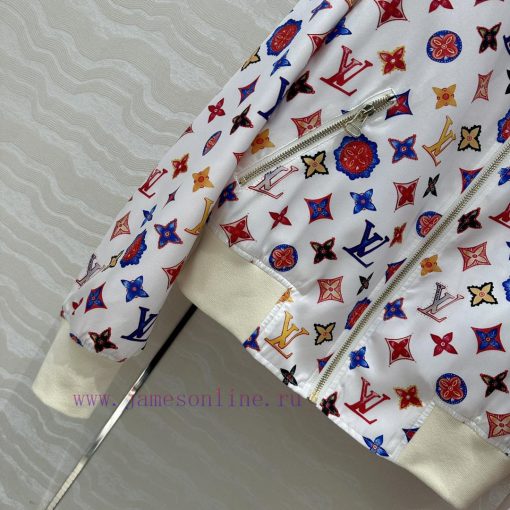 AW75878 New Color Scheme For Immortal Appearance: Louis Vuitton MONOGRAM Printed Silk Jacket Do adbq8tmt - Image 5