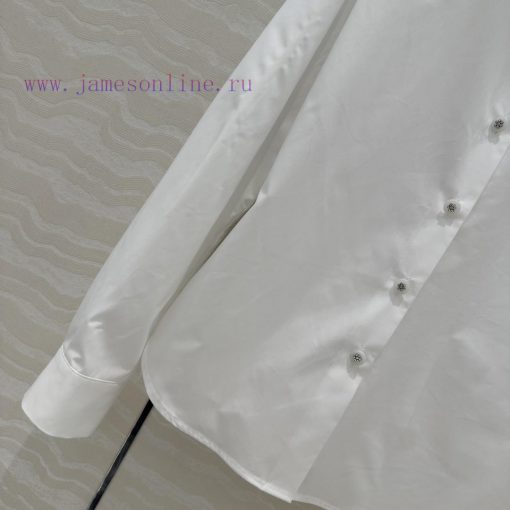 🤞 AC75885 Coco Chanel Girls' French Palace Style Pearl Edge Shirt Imported Cotton Poplin Pure C ud112voe - Image 7