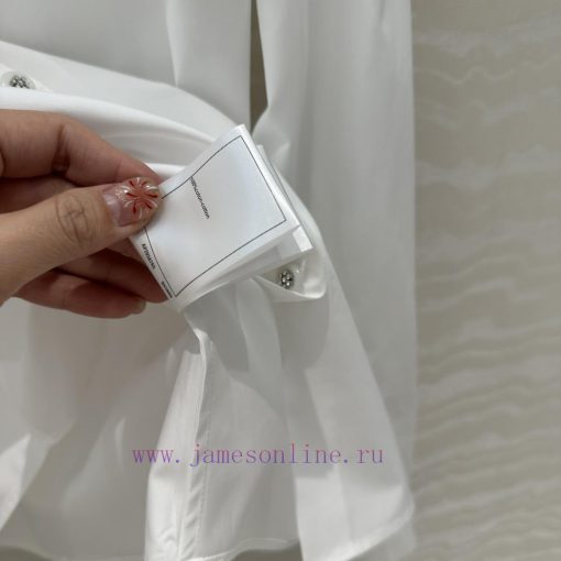 🤞 AC75885 Coco Chanel Girls' French Palace Style Pearl Edge Shirt Imported Cotton Poplin Pure C ud112voe - Image 9