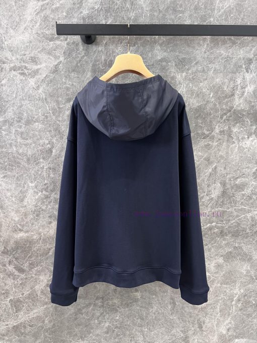 ZW60377 Miu Miu 25Ss Early Spring New Logo Embroidered Hooded Drawstring Jacket Coat | Yb Devel 76yaeo65 - Image 4