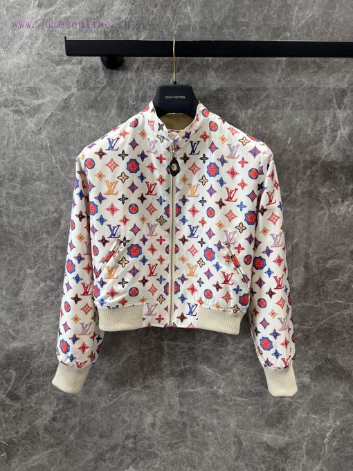 ZW60381 Louis Vuitton 25Ss Early Spring New Double-sided Printed Stand Up Collar Jacket Jacket thyrvn3b - Image 2