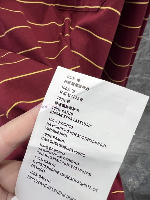 ZT60382 Miu Miu 25Ss Early Spring New Red Brown Striped Long Sleeved Round Neck T-shirt 丨 Yb De 7unpnz6m - Image 10