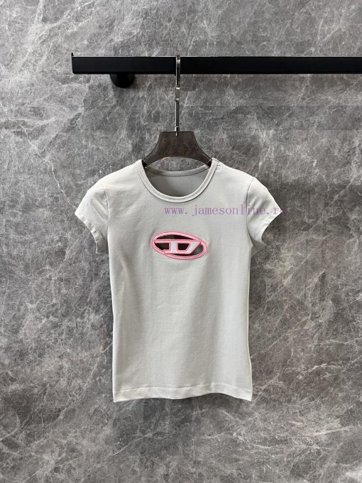 ZT60386 Diesel 25Ss Early Spring New Hollowed Out Spicy Girl Logo Short Sleeved T-shirt | Produ mz9eueg6