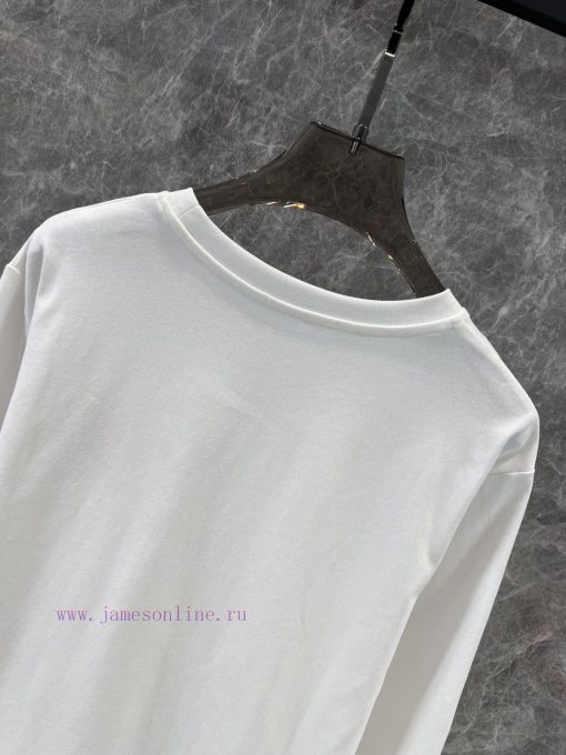 ZT60387 AUBRUI * O 2025ss Spring/Summer New Dairy Farm Printed Long Sleeve T-shirt | Produced A c36wd2ci - Image 5