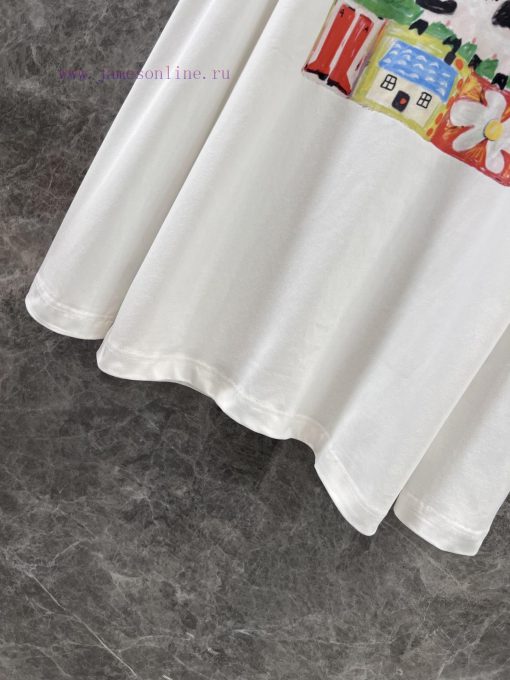 ZT60387 AUBRUI * O 2025ss Spring/Summer New Dairy Farm Printed Long Sleeve T-shirt | Produced A c36wd2ci - Image 8