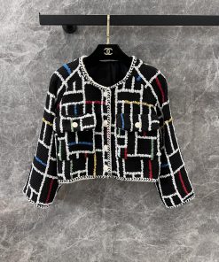 ZW60388 Chanel 25Ss Early Spring New Vacation Series Color Striped Chanel Style Jacket | Yb Dev hwuyk3jo