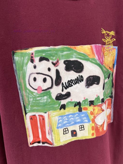 ZT60387 AUBRUI * O 2025ss Spring/Summer New Dairy Farm Printed Long Sleeve T-shirt | Produced A 9gv3uxzn - Image 6