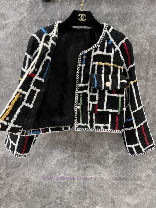 ZW60388 Chanel 25Ss Early Spring New Vacation Series Color Striped Chanel Style Jacket | Yb Dev hwuyk3jo - Image 3