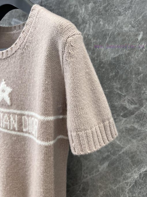 ZT60390 Dior 25Ss Spring/Summer New Lucky Star Logo Jacquard Cashmere Short Sleeve Knitted Swea ab3orf2u - Image 7