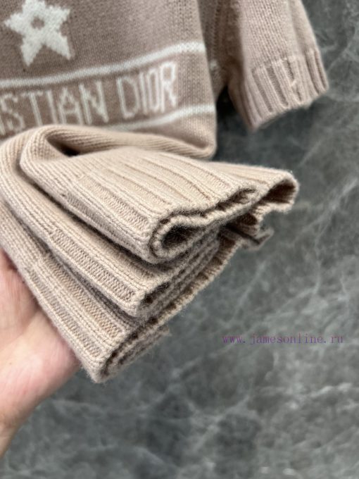 ZT60390 Dior 25Ss Spring/Summer New Lucky Star Logo Jacquard Cashmere Short Sleeve Knitted Swea ab3orf2u - Image 9