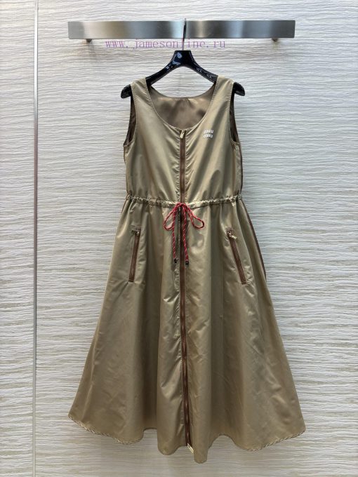 CL75888 Miu Miu 25 Spring/Summer New Collection Sleeveless Waist Dress With Zipper That Can Be tc3voatk - Image 2